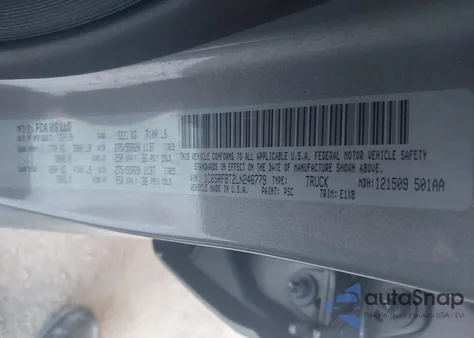 2020 Ram 1500 Big Horn 4X4 6'4 Box z USA, uszkodzony, nr VIN 1C6SRFBT2LN246779